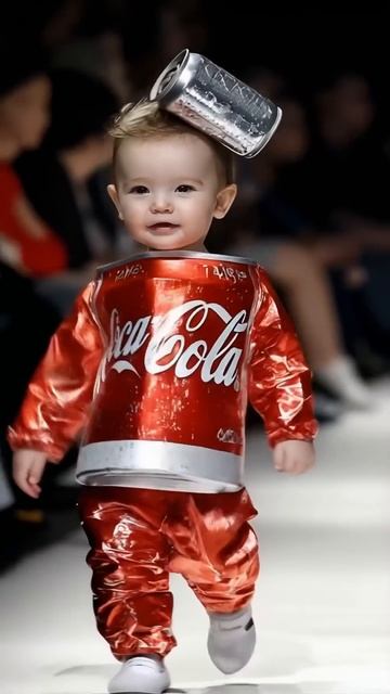 Cutest Baby Fashion Show Featuring Food-Themed Outfits  #KidsFashion #RunwayShow #AI #YouTubeShorts