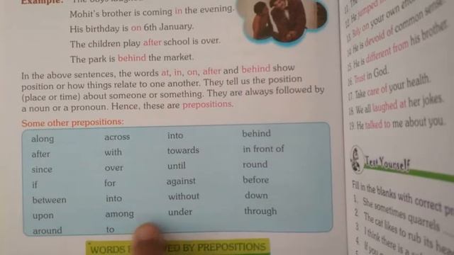 Class 4 / English Grammar / Lesson 11 / The Prepositions
