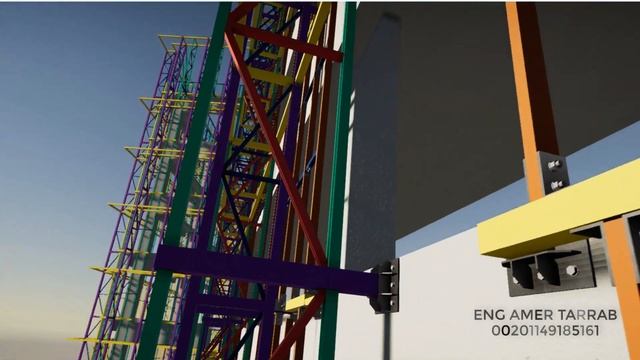 (Steel structure system  (curtain wall -GRC - cladding