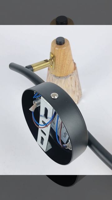 Спот Brilliant light DA6145-2 цвет BK+BRASS+WOOD, Е14 (3437483)