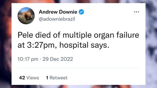 World react to Pele's death 😭