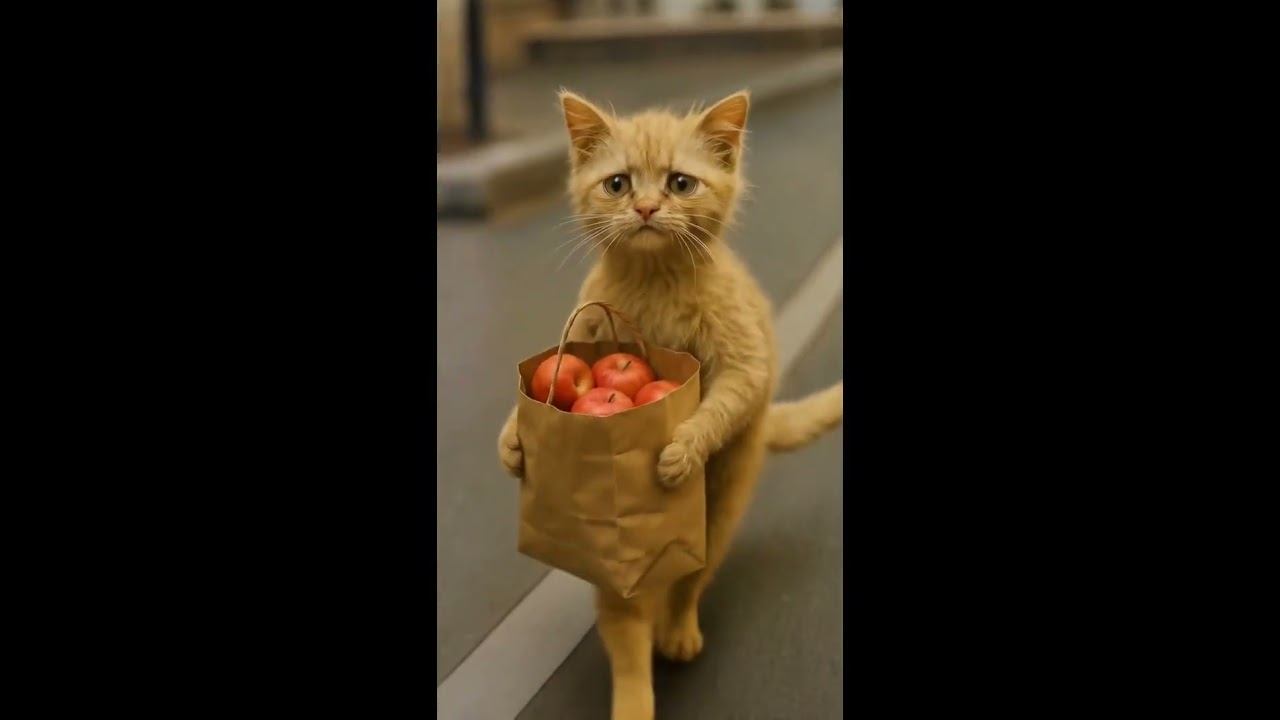 The cat works for food #ai #cats #aicat #cat #catcute #cutecat