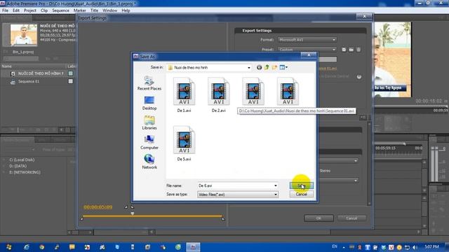 Cắt audio ra khỏi video Adobe Premiere Pro CS4
