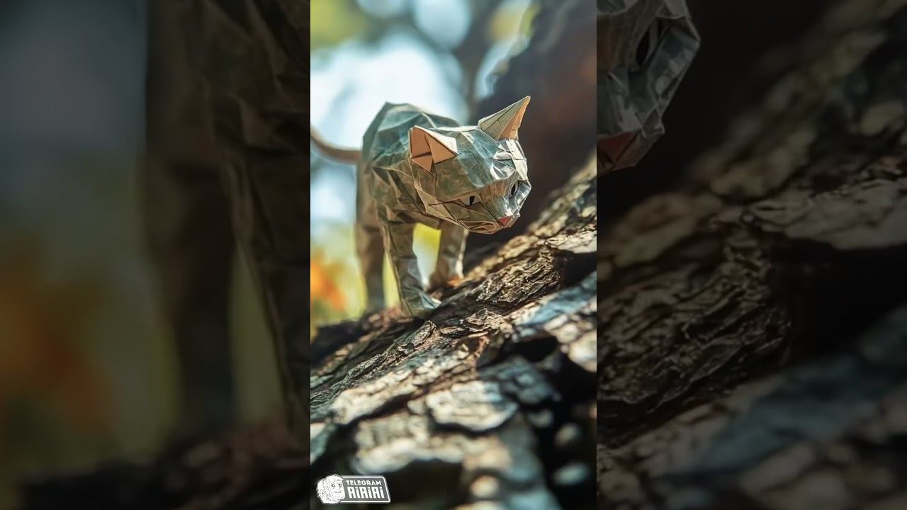 origami animals #ai #cats #aicat #cat #catcute #cutecat