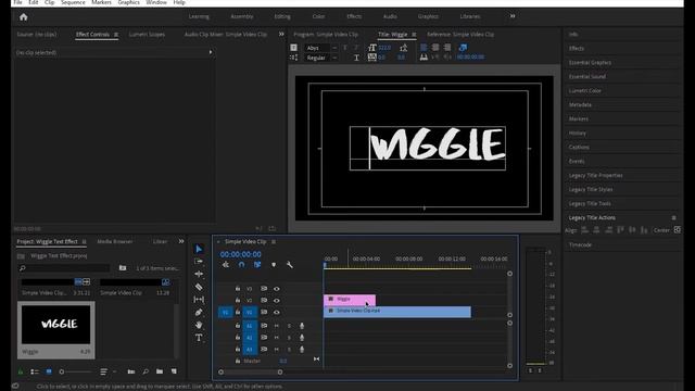 Wiggle Text Effect Tutorial | Premiere Pro CC 2019