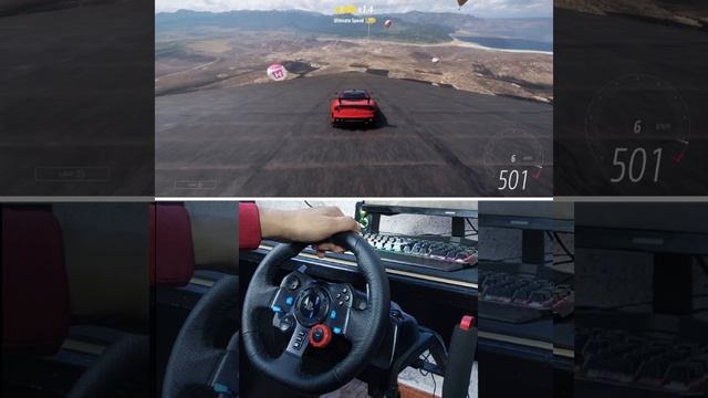 Ferrari supercars with 505km/h big jump after Long Ramp #shorts