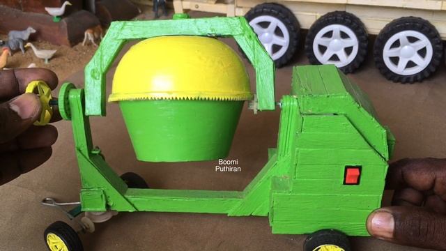mini concrete mixer working model video part 1 | school science project | @Boomi Puthiran