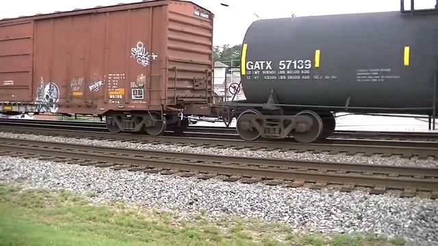 Norfolk Southern 361 Southbound Manifest Freight in Austell,Ga 07-27-2013© HD