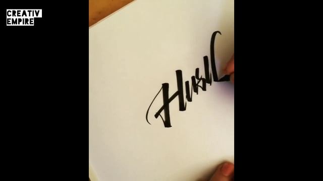 Amazing calligraphy lettering with the help of a brush gel pen and marker