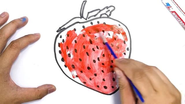 Рисование и раскраска Клубника для детей | ड्राइंग और कलरिंग स्ट्रॉबेरी बच्चों के लिए DRAW FOR KIDS