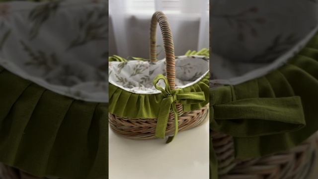 Пасхальная корзина из остатков трубочек.