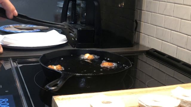 How to make DOUGHNUTS from CAN BISCUITS (Homemade DONUTS) - So Easy!