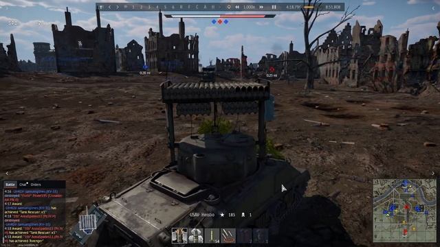 Cross map Calliope rocket kill (War Thunder)