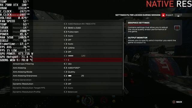 F1 23 Ray Tracing High (FSR ON/OFF) 4K - RX 7900 XTX NITRO+ | Ryzen 9 5950X