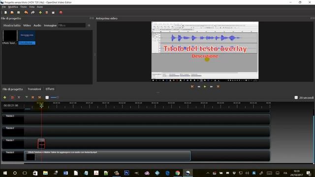 Come aggiungere testo in sovraimpressione (overlay) in parti di un video