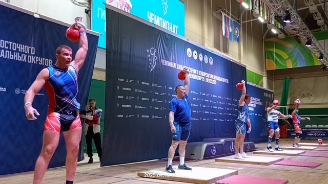 Чемпионат Дальневосточного и Сибирского Федеральных округов по Гиревому Спорту, рывок мужчин 95+ кг.