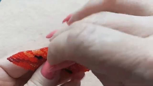 Красный Лебедь 🦢. Кирпичное плетение. Часть 2