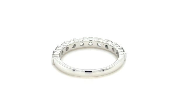 Bar Set Diamond Half Eternity Ring 0.75ct G/SI Diamonds in Platinum