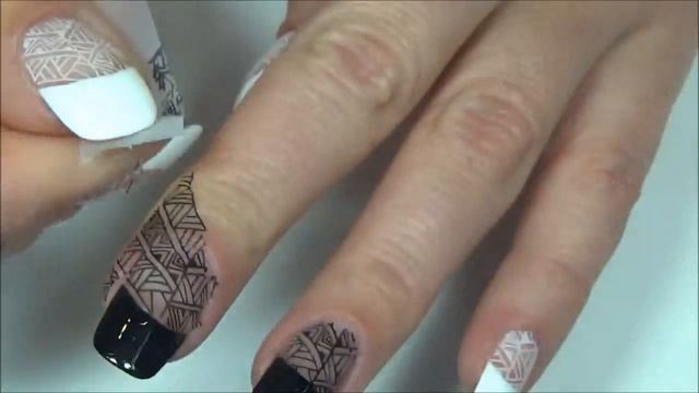 Lace Nail Art Design "Black & White" (Monochrome)