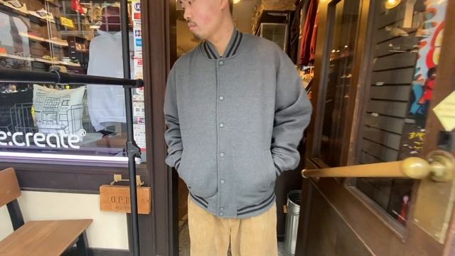 【リクリエイト 京都三条】PRO CLUB (STADIUM JACKET) BLACK