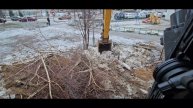 накрываем трассу плитами и засыпаем РАБОТА КОЛЁСНОГО ПОЛНОПОВОРОТНОГО КИТАЙСКОГО ЭКСКАВАТОРА XCMG 18