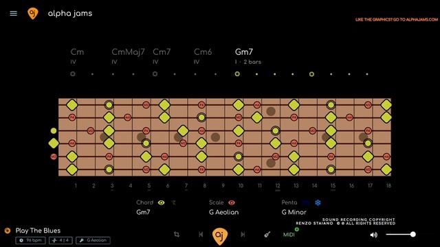 Driving Funky Blues Rock Jam Track _ Guitar Backing Track (G Minor - 96 BPM)