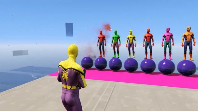 GTA 5 Epic Ragdolls RED SPIDERMAN VS RED MINION VS GREEN MINION (Euphoria Physics & Funny Fails) #0