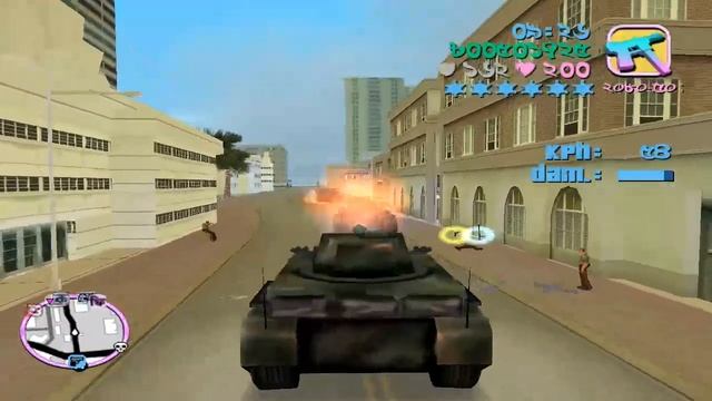 GTA  Vice City Hevy Angry Tank driving experience bangla
