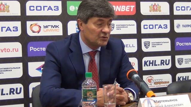 ХК "Автомобилист" vs ХК "Северсталь", 3:2, 02/09/2019. Пресс-конференция.