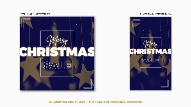 Merry Christmas Instagram Sale Mogrt- Premiere Pro Templates
