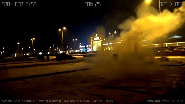 Polenböller Exploder 4 am Excalibur Parkplatz zünden