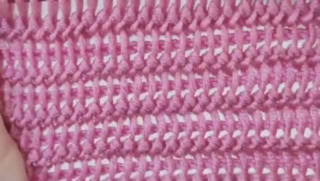 Красивый и простой узор тунисским крючком