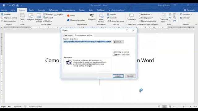😱como insertar un archivo de pdf en word 2016 ✔️ # 46 - 2019- curso de word 2016 completo gratis