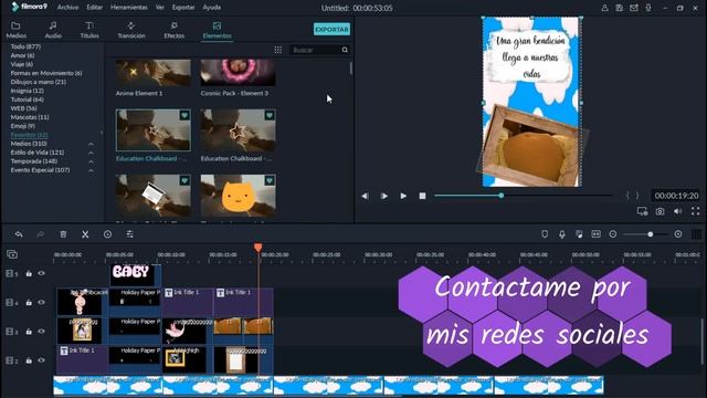COMO HACER INVITACIONES PARA BABY SHOWER DIGITALES EN FILMORA ✅ PASO A PASO ▷ 2024