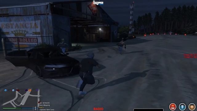 Eclipse RP 67 shootout with Irish at Grapeseed hanger GTA 5 Roleplay