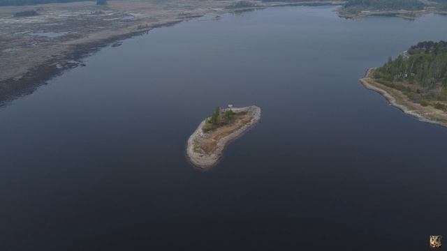 Озеро, дрон, рыбалка