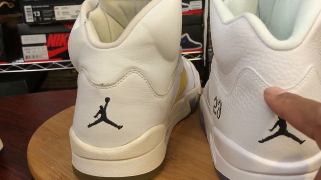 2015 & 2000 Jordan "White Metallic" 5 Comparison