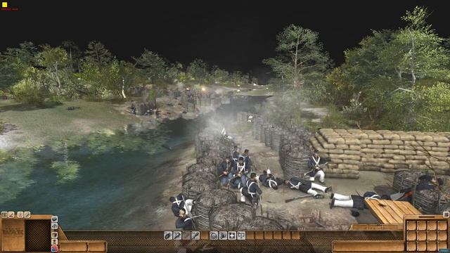 Union Trenches attacked by confederate forces American civil war