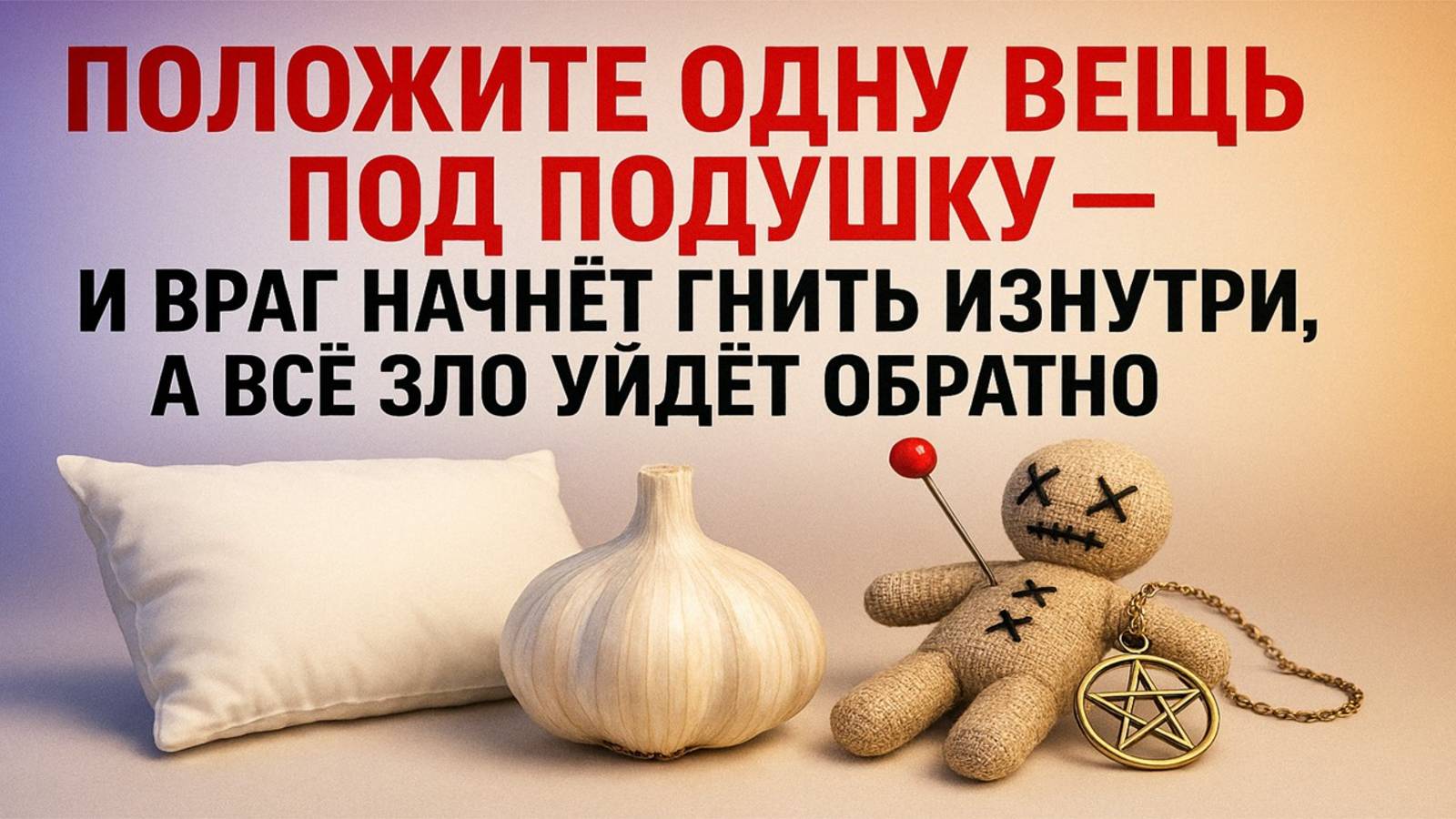 Положите одну вещь под подушку и враг начнёт гнить изнутри, а всё зло уйдёт обратно. Ритуал. Приметы