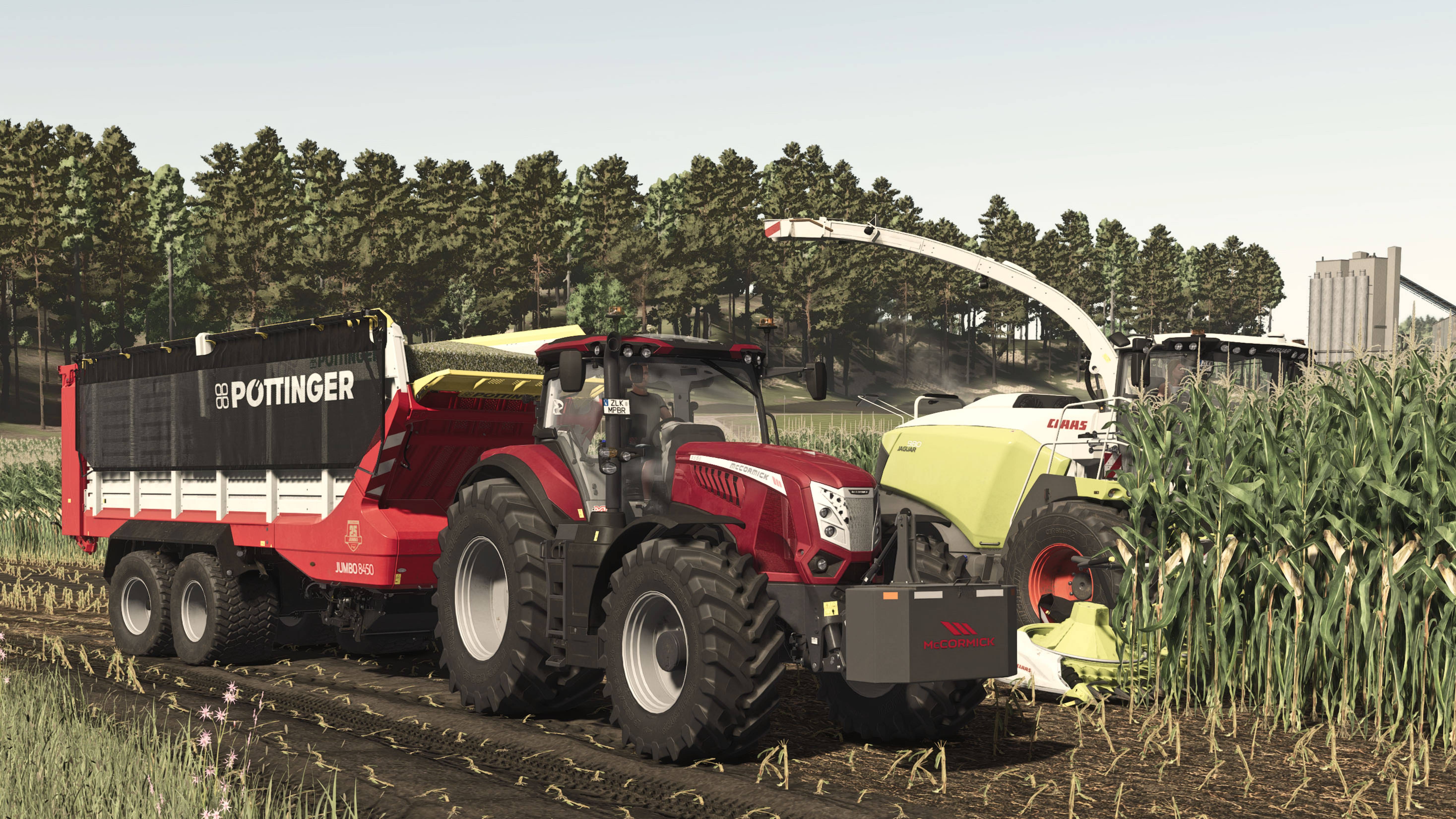 FS25 / Карта  Zielonka / Заготовка силоса BGA Claas Jaguar 980, McCormick X8.63, FENDT 942 Vario