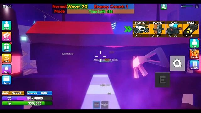 Roblox Bathroom Attack(Titan TV man 2.0  vs Jet Pack Nail Gun Toilet) [Skibidi Toilet Wars]
