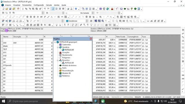 EXPORTANDO TXT DataGeoSIS