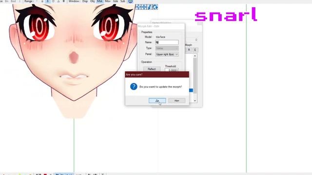[ pmxeditor ] tutorial on creating additional morphs