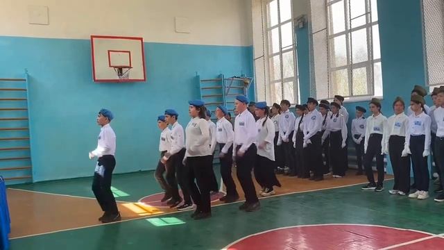 Отан қорғаушылар күніне орай өткізілген мектепішілік Сап және Ән байқауы