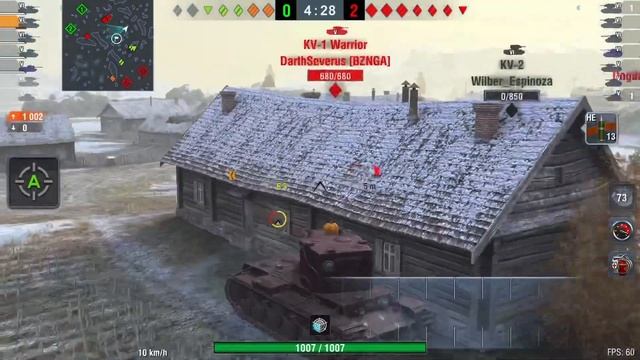 World of Tanks Blitz/KV-2 mastery/ 3,336 damage/ 4 kills