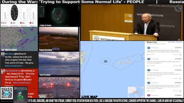 LIVE 🔴 SITUATION ROOM | CHINESE DRILLS AROUND TAIWAN  |  OSINT FEEDS