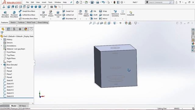 #SolidWorks || Exercises ||for || Beginners - 32 How to use Lofted cut in solidworks ?