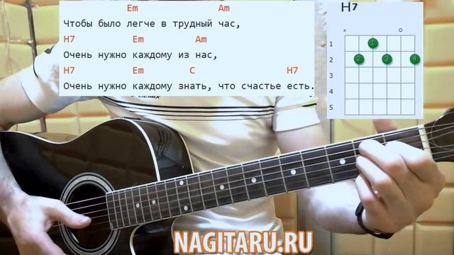Застольная песня - Мы желаем счастья вам. Аккорды и разбор на гитаре