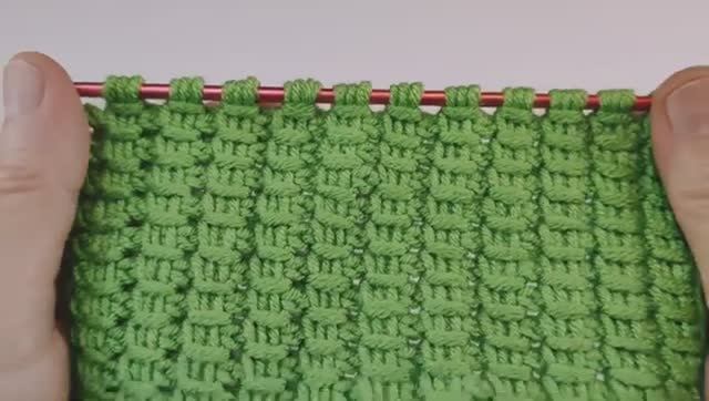 Легкий узор тунисским крючком