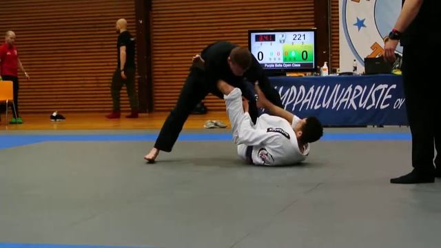 BJJ Finnish Open 2019 Men Purple Belts Open weight 64th final Igor Makarov   Adil Salhi